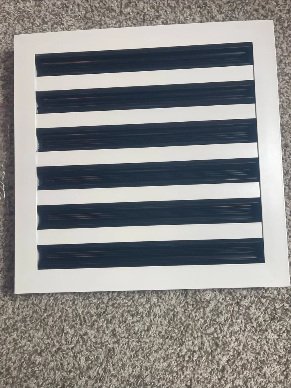 12x12 Modern AC Vent Cover (Duct Opening Cutout), Decorative White Air Vent